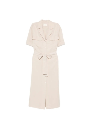 Gant button-fastening belted midi shirt dress - Neutrals