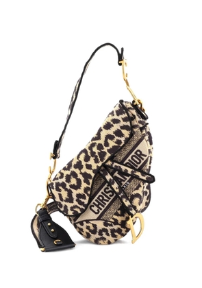 Christian Dior Pre-Owned Saddle Handbag Mizza Embroidered Canvas Medium satchel - Brown