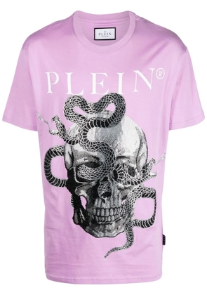Philipp Plein Snake-print short-sleeve T-shirt - Purple
