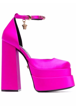 Versace Medusa Head charm platform sandals - Pink