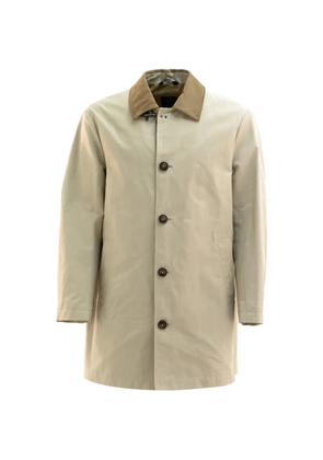 Fay contrasting-collar raincoat - Neutrals