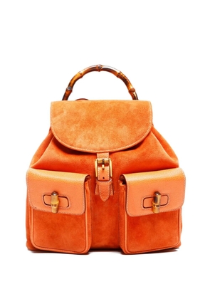 Gucci Pre-Owned 1990-2000 Bamboo Backpack - Orange