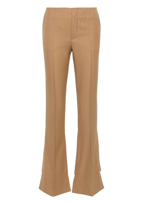 Chloé pintuck bootcut trousers - Brown