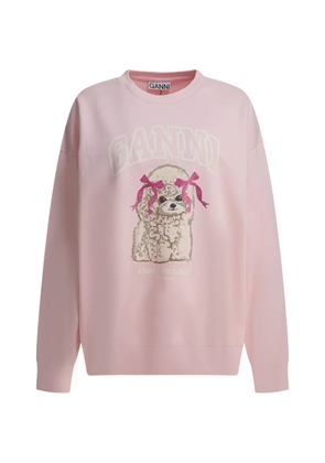 GANNI graphic-print sweatshirt - Pink