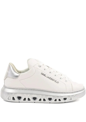Karl Lagerfeld logo-lettering sneakers - White