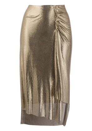 Rabanne metallic ruched skirt - Gold
