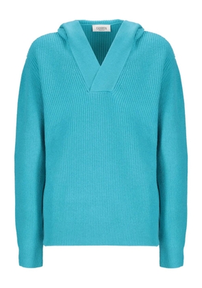 Laneus ribbed hooded sweater - Blue
