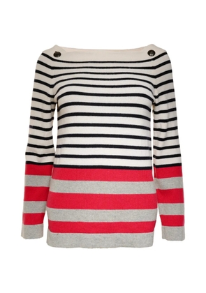 CHANEL Pre-Owned 2010 striped sweater - White