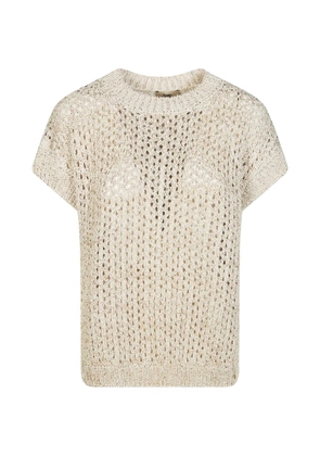 Herno perforated T-shirt - Neutrals