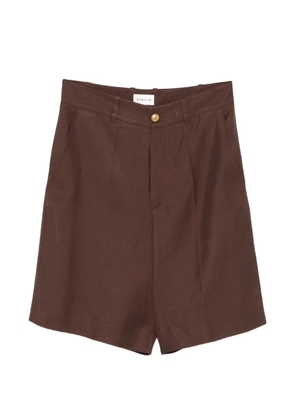 P.A.R.O.S.H. pleated tailored shorts - Brown