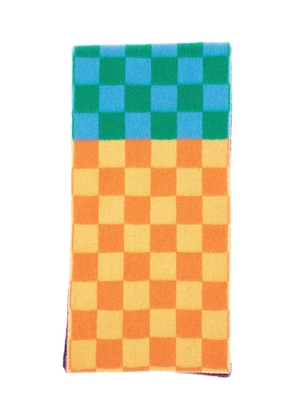 Howlin' Cosmic checkerboard-pattern scarf - Orange