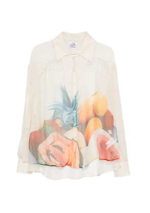Donde Esteban fruit print shirt - Neutrals