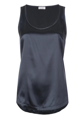 Brunello Cucinelli silk tank top - Blue