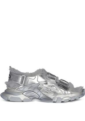 Balenciaga Track flat sandals - Silver