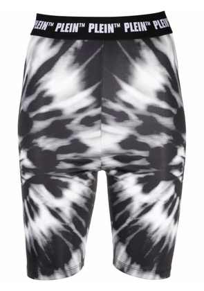 Philipp Plein tie dye-print cycling shorts - Black