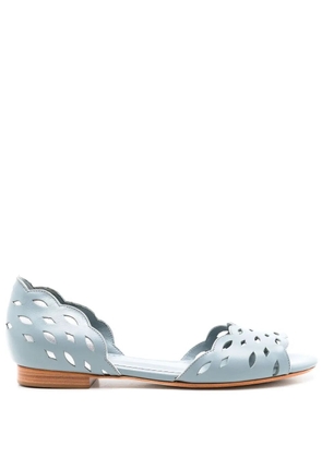Sarah Chofakian Vivienne perforated-detail sandals - Blue