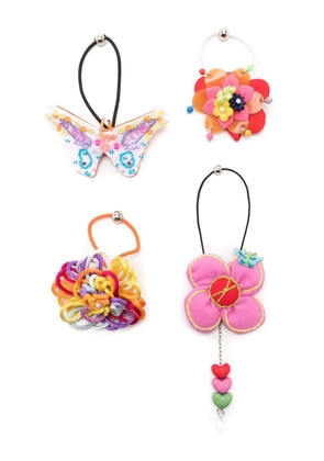 Amir Slama floral-appliqué hair tie - Multicolour