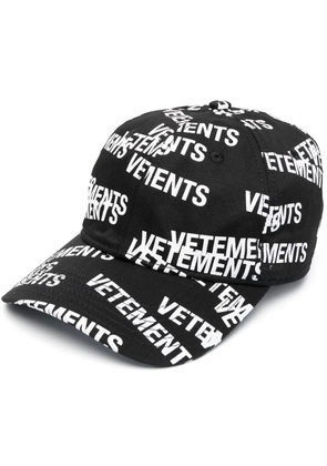 VETEMENTS logo baseball cap - Black