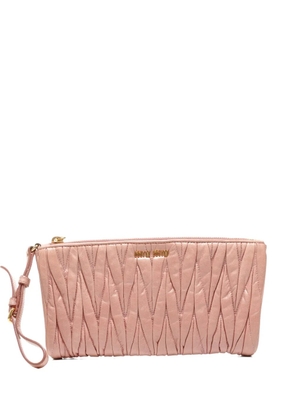 Miu Miu Pre-Owned 2000-2015 matelasse clutch bag - Pink