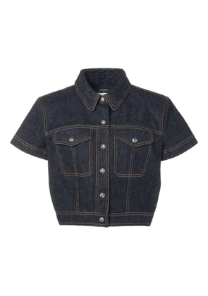 CHANEL Pre-Owned 1997 short-sleeve denim top - Blue
