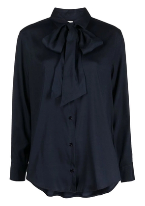 PAULA scarf-detail shirt - Blue
