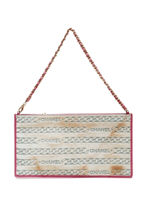 CHANEL Pre-Owned 2000-2002 logo-debossed shoulder bag - Neutrals