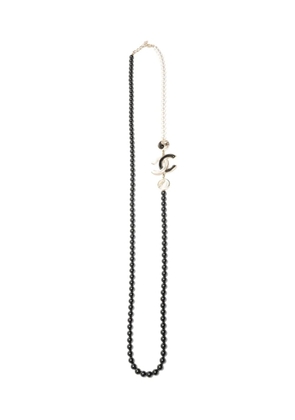 CHANEL Pre-Owned CC-mark beaded necklace - Black