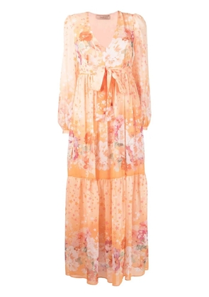 TWINSET floral-print empire-line dress - Orange