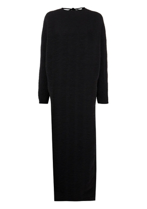 Róhe Emerson V-back plissé-effect midi dress - Black