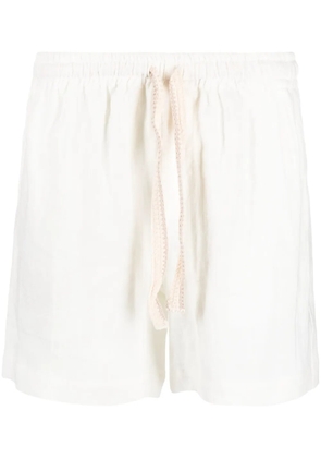 COMMAS linen lounge shorts - White
