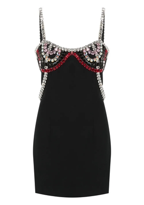 Nuè crystal-embellished mini dress - Black