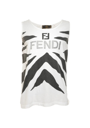 Fendi Pre-Owned 1990-2000s logo sleeveless tank top - White