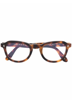 L.G.R tortoiseshell-frame glasses - Brown