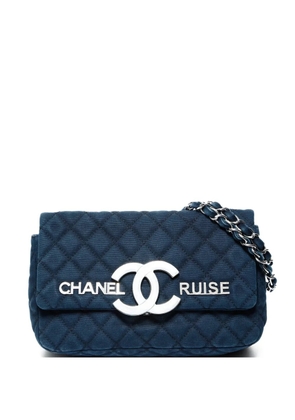 CHANEL Pre-Owned 2008-2009 quilted flap shoulder bag - Blue