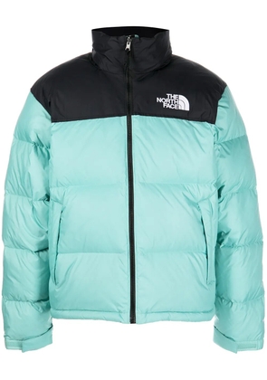 The North Face embroidered-logo padded jacket - Blue