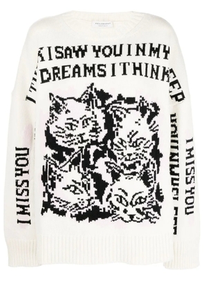 Philosophy Di Lorenzo Serafini graphic-print knitted sweater - Neutrals