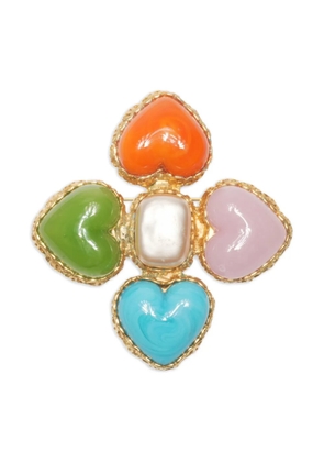 CHANEL Pre-Owned 1993s Chanel heart brooch - Silver