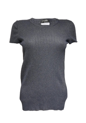 CHANEL Pre-Owned 2010s ribbed-knit T-shirt - Grey