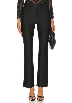 Good American Shine Compression Good Waist Straight Pant in Black. Size 0. Also in 22.