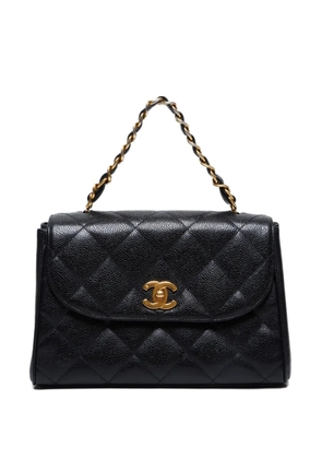 CHANEL Pre-Owned 1994-1996 quilted top-handle handbag - Black