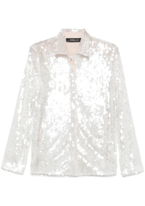 Federica Tosi sequin-embellished shirt - Silver