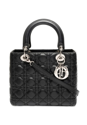 Christian Dior Pre-Owned 2012 medium Lady Dior quilted handbag - Black