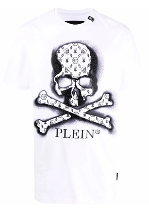 Philipp Plein skull-print logo T-shirt - White