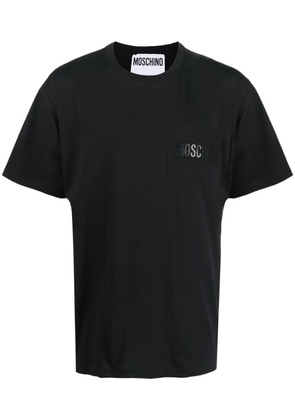 Moschino embroidered-logo organic cotton T-shirt - Black