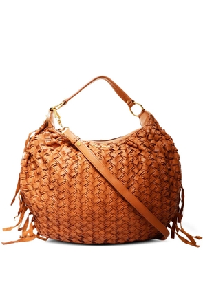 Miu Miu Pre-Owned 2000-2015 woven fringed tote bag - Brown