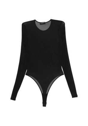 WARDROBE.NYC sheer long-sleeve bodysuit - Black