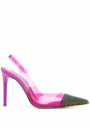 Alexandre Vauthier contrast slingback pumps - Pink