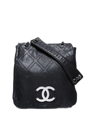 CHANEL Pre-Owned 2005-2006 quilted chain shoulder bag - BLACK