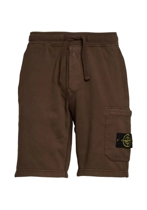 Stone Island patch pocket fleece shorts - Brown