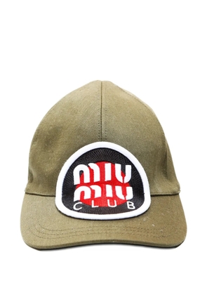 Miu Miu Pre-Owned 2015-2025s logo-patch baseball cap - Green